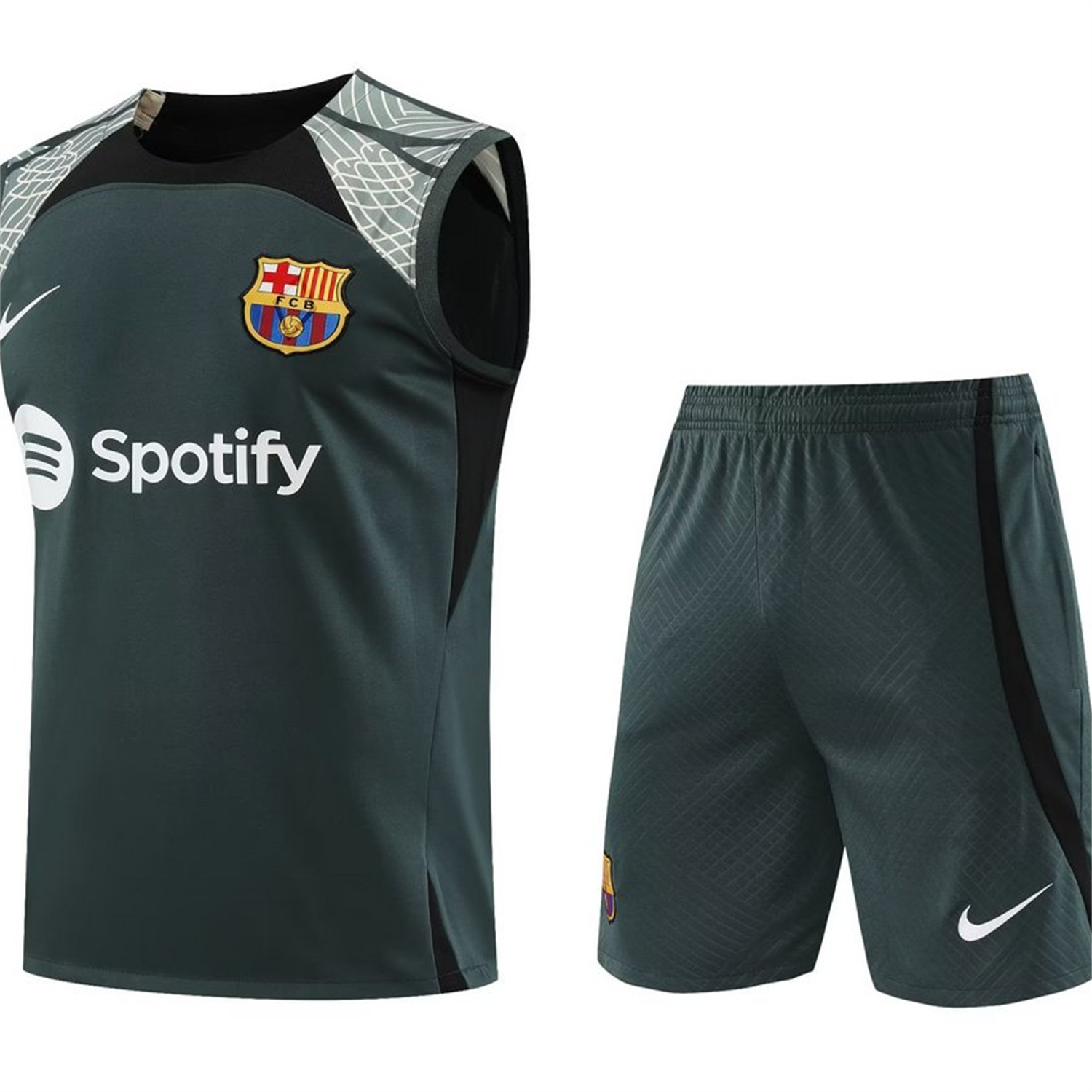 Barcelona 23-24 Dark Green Player Training Vest Set